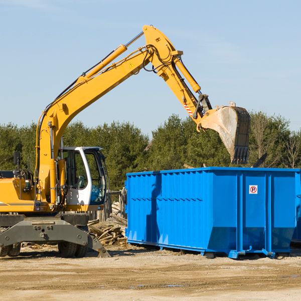 what size residential dumpster rentals are available in Cartwright